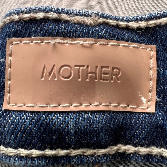 MOTHER The Rascal Skimp Jeans Womens Size 26x26 Yee Haw Distressed Medium Denim - Picture 3 of 15